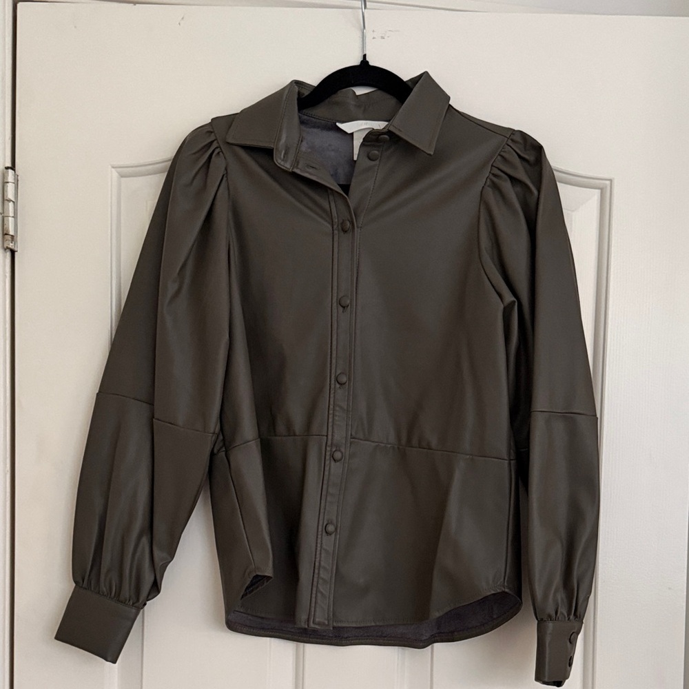 H&M Olive Green Button-Up Jacket